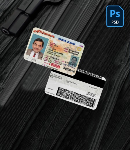 USA Arizona driving license PSD